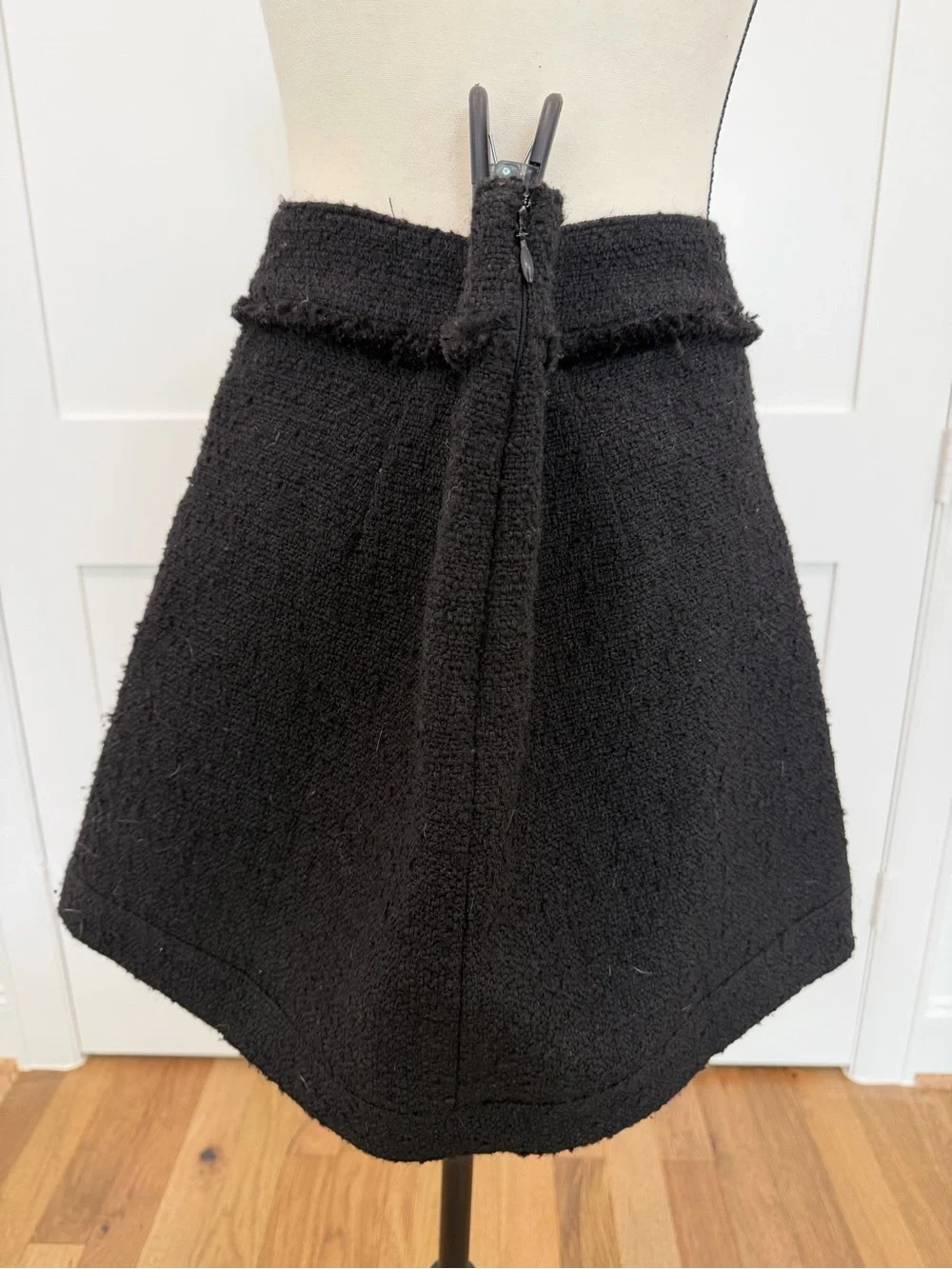 🖤 J.Crew Black Tweed Patch Pocket Mini Skirt Size 8